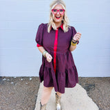 Oddi Red Plaid Babydoll Dress