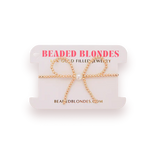 Beaded Blonde: Gold Bow Bracelet