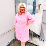 Gimme! Gimme! Gimme! Pink Denim Dress