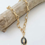 Virtue Black Football on Etched Chain