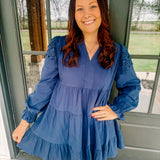 Joyce Dress in Navy