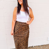 Brown Leopard Skirt