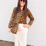Champagne Satin Skirt