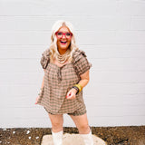 Oddi Camel Plaid Set