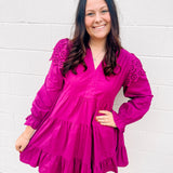 Joyce Dress in Magenta
