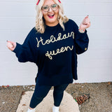 Holiday Queen Sweatshirt in Black
