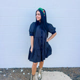 Oddi Green Plaid Babydoll Dress