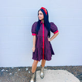 Oddi Red Plaid Babydoll Dress