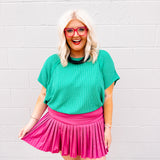 André by Unit Plus Size Kelly Green Poncho Top