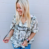 The Thankful Black Chinoiserie Top