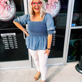 Oddi Washed Denim Top