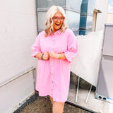 Gimme! Gimme! Gimme! Pink Denim Dress
