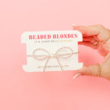 Beaded Blonde: Silver Bow