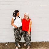 Oddi Leopard Barrel Jeans