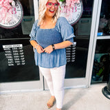 Oddi Washed Denim Top