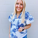 Blue Christmas Top