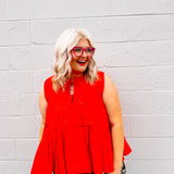 Oddi Out on the Town Top in Red