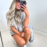 Grey Camo Oversized Tee