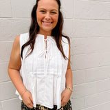 Oddi Out on the Town top in White