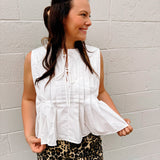 Oddi Out on the Town top in White