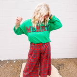 AnnieWear Plaid Tartan Wide Leg Pant