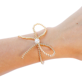 Beaded Blonde: Gold Bow Bracelet