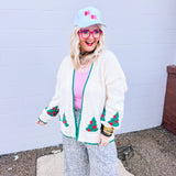 Fantastic Fawn Christmas Tree Cardigan