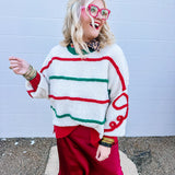 Fantastic Fawn Striped Sweater