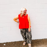 Oddi Out on the Town Top in Red