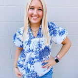 Blue Christmas Top