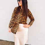 Champagne Satin Skirt