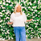 Sew in Love White Oversized Top