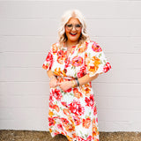 Botanical Paradise Dress is White