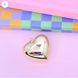 Treasure Jewels:  Cotton Candy Gemstone Necklace with Big Love Energy Charm