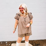 Oddi Camel Plaid Set