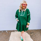 Oddi French Terry Forest Green Dress
