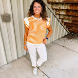 Oddi Orange Stripe Top
