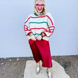 Fantastic Fawn Striped Sweater