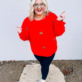 Red Holiday Bow Sweatshirt