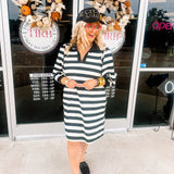 Oddi Black Striped Dress