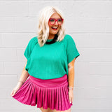 André by Unit Plus Size Kelly Green Poncho Top