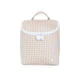 TRVL Take Away Insulated Lunch Back: Gingham Khaki