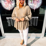 Oddi Hacci Babydoll Top in Camel