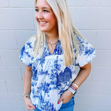 Blue Christmas Top