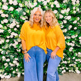 Sew in Love Mango Ribbed Top