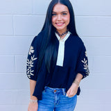 Oddi Black Peplum Blouse