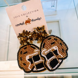 Gold Football Earrings