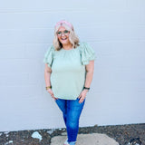 Green Lace Top