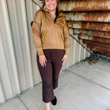 The Fashionista Scuba Pullover in Mocha