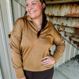 The Fashionista Scuba Pullover in Mocha